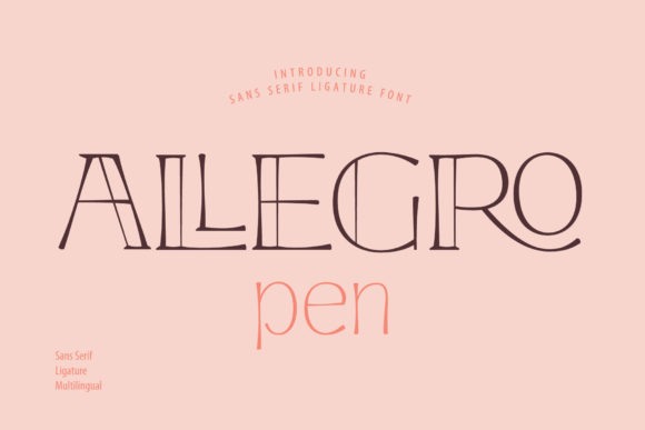 Allegro Pen: The Vintage Display Font for Polished Brand Identity