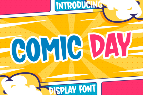 Comic Day Display Font for Editorial Design
