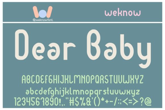 Dear Baby Typeface: A Modern Display Font for Editorial Design