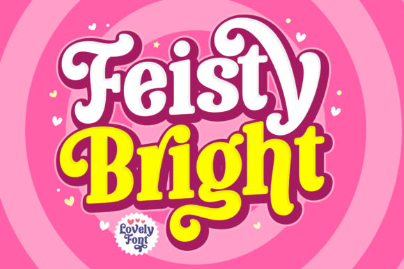 Feisty Bright: A Retro Display Font for Handmade Product Branding