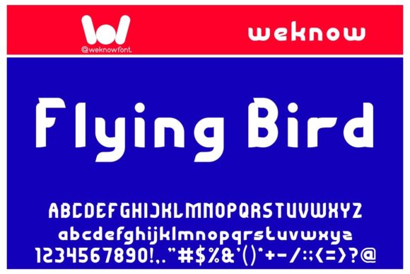 Flying Bird Display Font for Modern Crafts and Branding