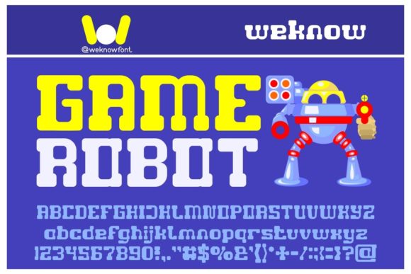 Game Robot: A Futuristic Display Font for Bold Editorial Design