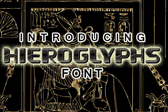 Hieroglyphs Display Font for Editorial Design