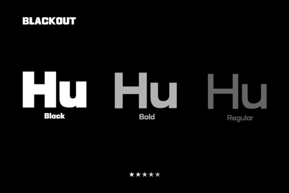 HU Blackout: The Bold Display Font for Striking Brand Identity