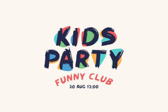 Kids Party Font Review: A Dry Brushed Display Typeface for Branding