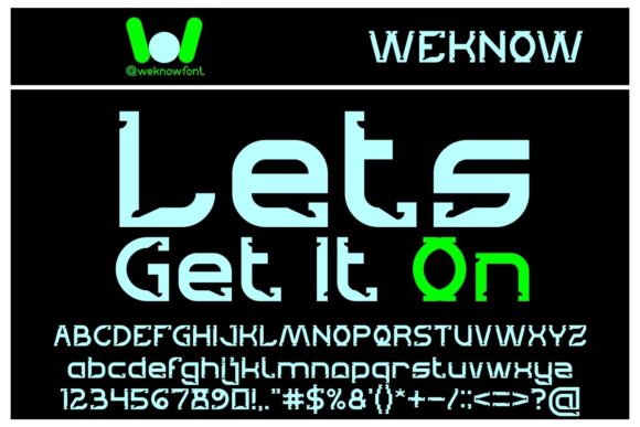Lets Get It on: A Futuristic Display Font for Bold Brand Identity