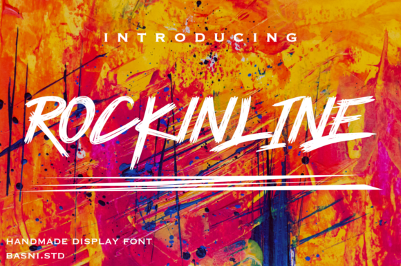 Rockinline Typeface Review: Urban Handmade Display Font for Branding