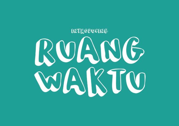 Ruang Waktu: Whimsical Outlined Display Font for Bold Web Headers