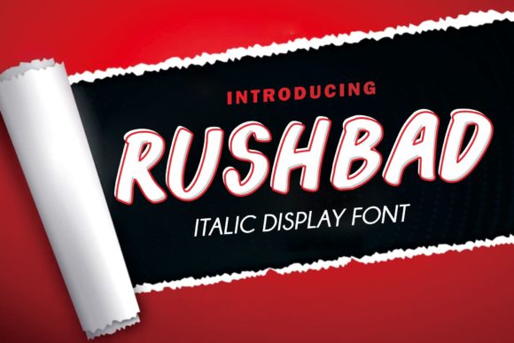 Rushbad Bold All Caps Display Font for Editorial Design