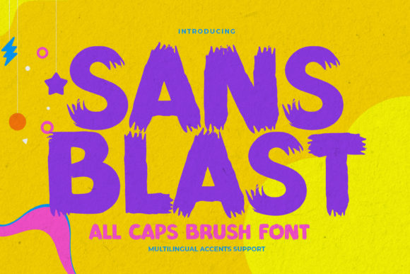 Sansblast Typeface Review: A Cute and Colorful Display Font for Vibrant Branding