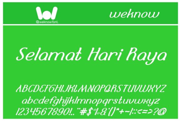 Selamat Hari Raya Display Font for Digital Branding