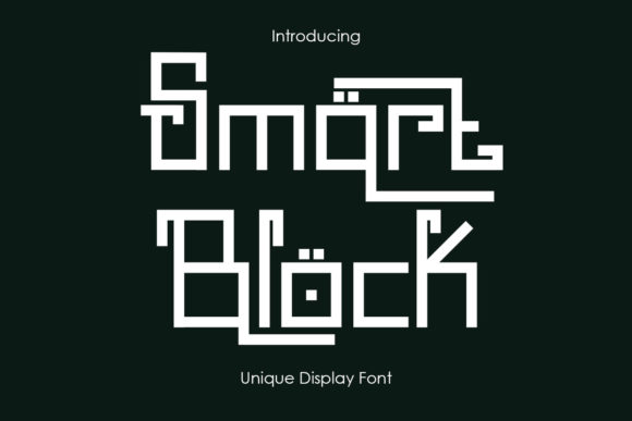 Smart Block: A Unique Display Font for Editorial Design