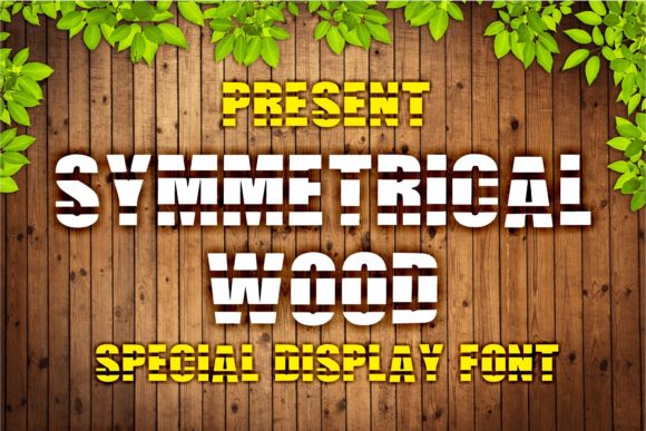 Symmetrical Wood Typeface for Rustic Crafts and Bold Branding