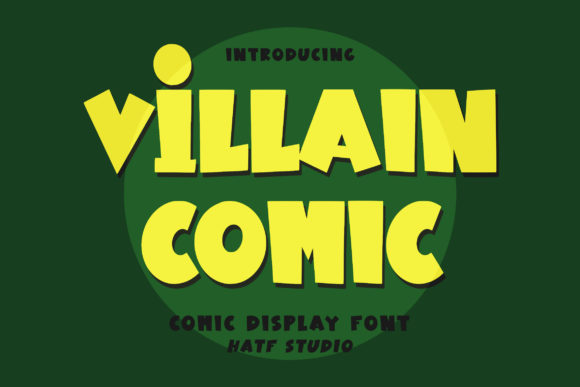 Villain Comic Typeface Review for Bold Display Designs